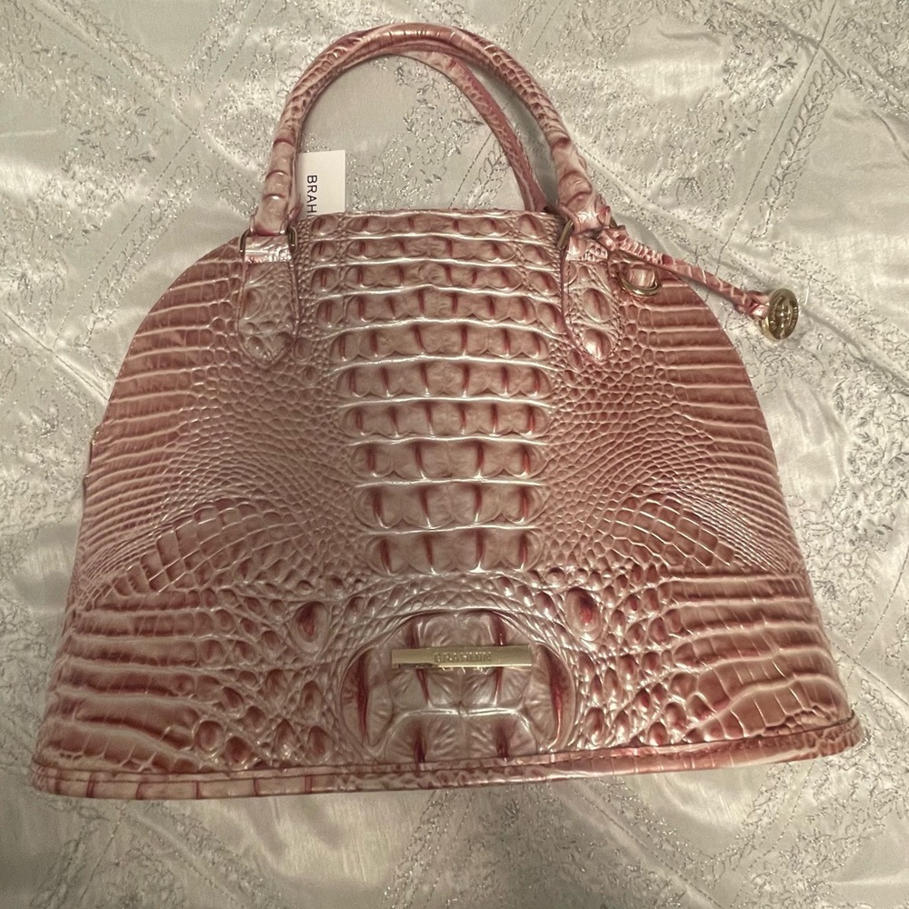 Brahmin Georgina Pink Icing Melbourne Leather purse crossbody bag NWT - Picture 2 of 9